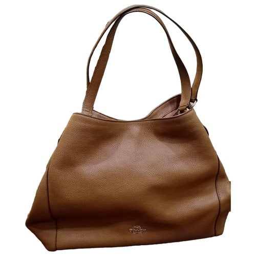Pre-owned Coach Leather Handbag In Camel