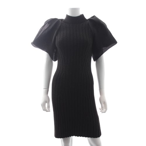 Pre-owned Lanvin Wool Dress In Black