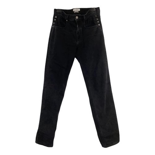 Pre-owned Isabel Marant Étoile Straight Jeans In Black