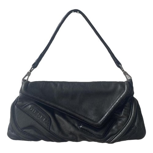Pre-owned Diesel Vegan Leather Handbag In Black