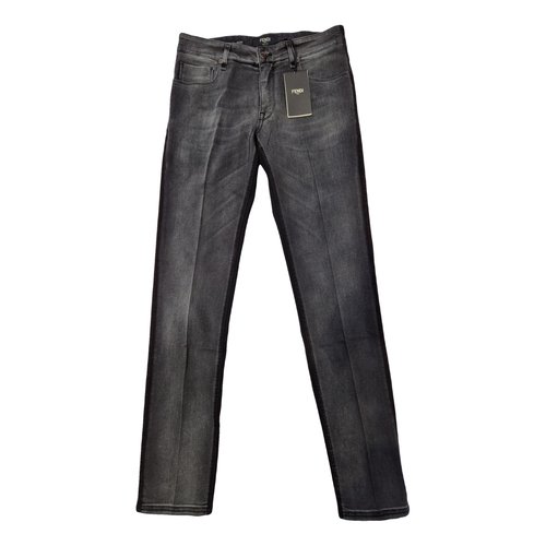 Pre-owned Fendi Slim Jean In Grey