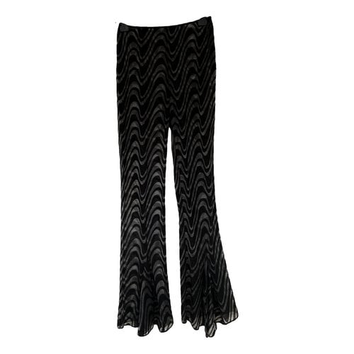 Pre-owned Supriya Lele Wool Trousers In Black