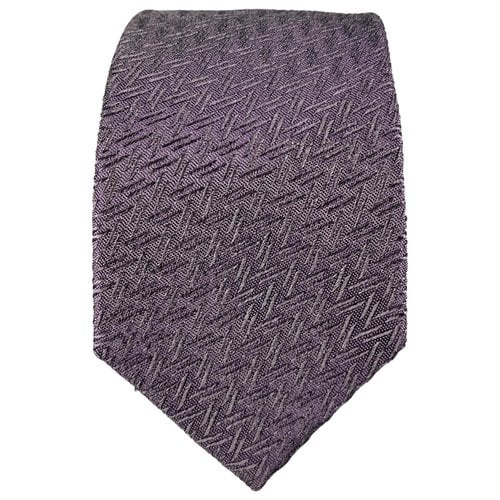 Pre-owned Burberry Silk Tie In Purple