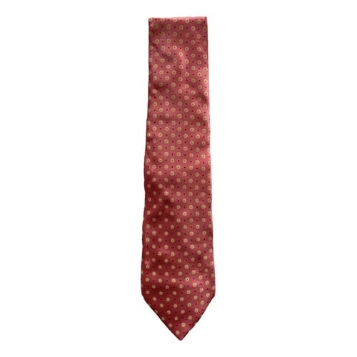 Pre-owned Lanvin Silk Tie In Pink