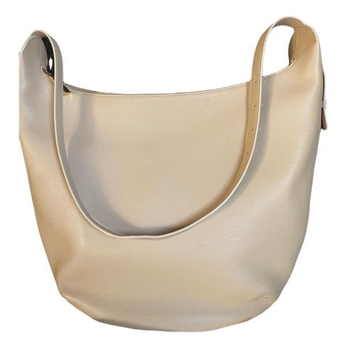 Pre-owned The Row Leather Handbag In Beige