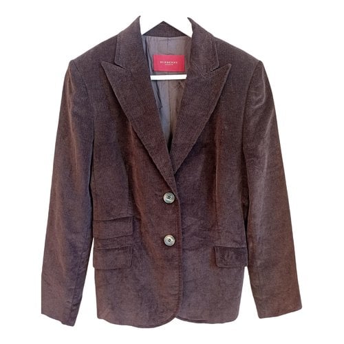 Pre-owned Burberry Blazer In Brown