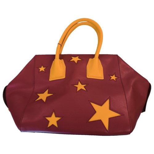 Pre-owned Stella Mccartney Cavendish Vegan Leather Handbag In Burgundy