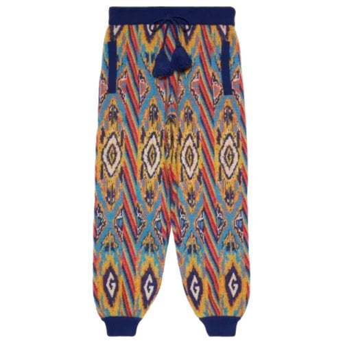 Pre-owned Gucci Cashmere Trousers In Multicolour