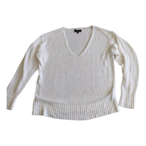 Pre-owned Theory Linen Jumper In White