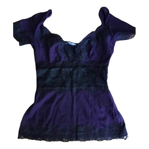 Pre-owned Dolce & Gabbana Lace Blouse In Purple