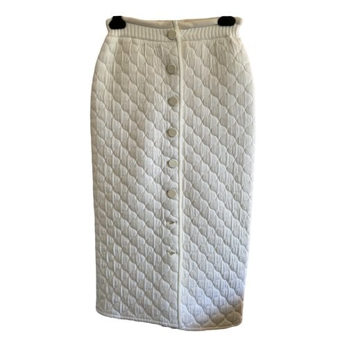 Pre-owned Fendi Skirt Suit In White