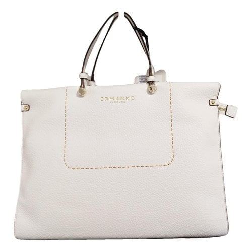 Pre-owned Ermanno Scervino Vegan Leather Crossbody Bag In White
