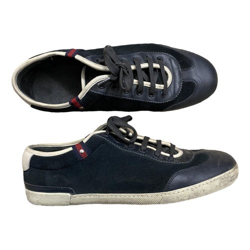 Pre-owned Gucci Low Trainers In Blue