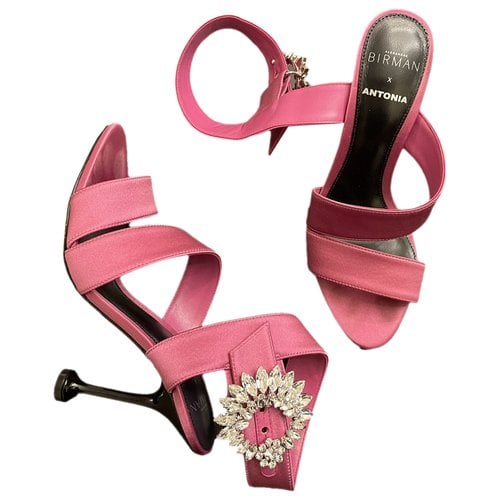 Pre-owned Alexandre Birman Cloth Heels In Pink