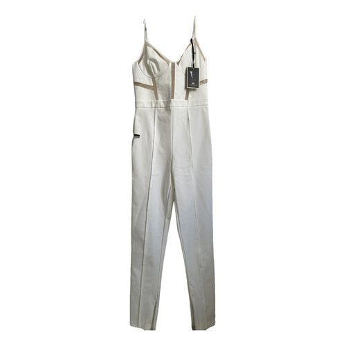 Pre-owned Elisabetta Franchi Jumpsuit In White