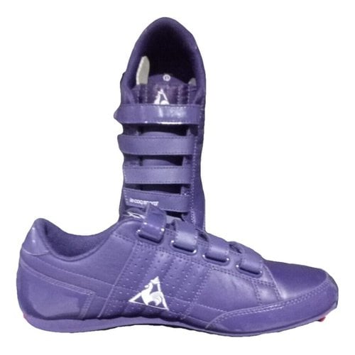 Pre-owned Le Coq Sportif Leather Trainers In Purple