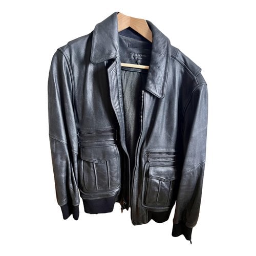 Pre-owned Rag & Bone Leather Jacket In Black