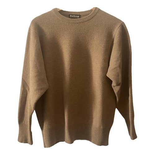 Pre-owned Barbour Cashmere Jumper In Camel