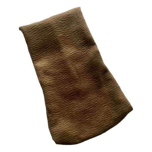 Pre-owned The Row Cloth Clutch Bag In Camel