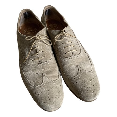 Pre-owned Church's Lace Ups In Beige