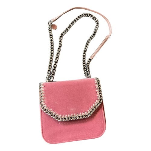 Pre-owned Stella Mccartney Falabella Box Velvet Handbag In Pink