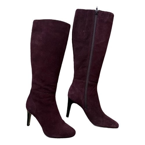 Pre-owned Mellow Yellow Boots In Burgundy