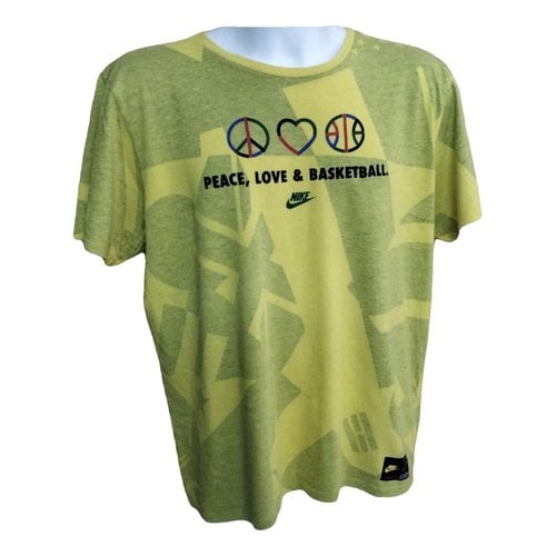Pre-owned Nike T-shirt In Yellow