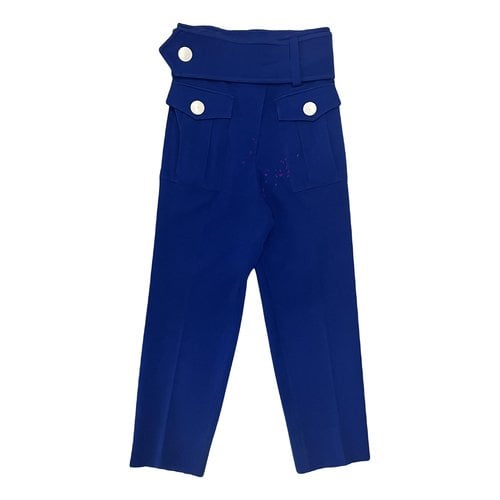 Pre-owned Marni Wool Carot Pants In Blue