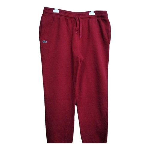 Pre-owned Lacoste Trousers In Red