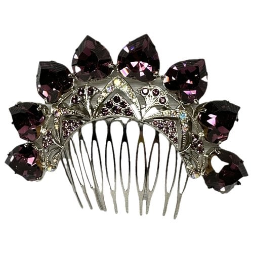 Pre-owned Dolce & Gabbana Crystal Hair Accessory In Purple