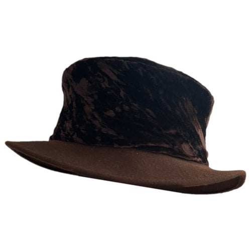Pre-owned Max Mara Wool Hat In Brown