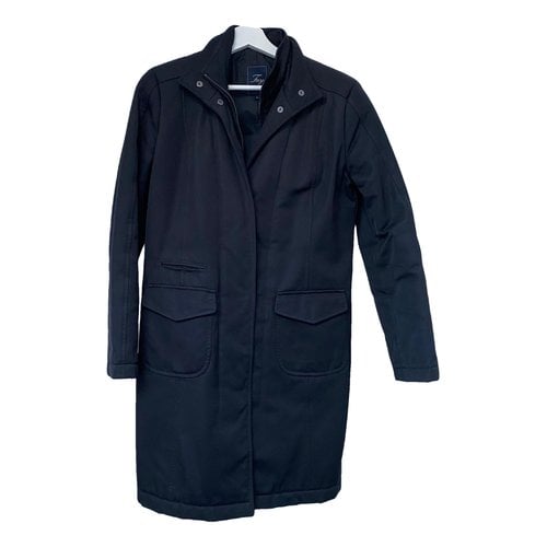 Pre-owned Fay Trench Coat In Black