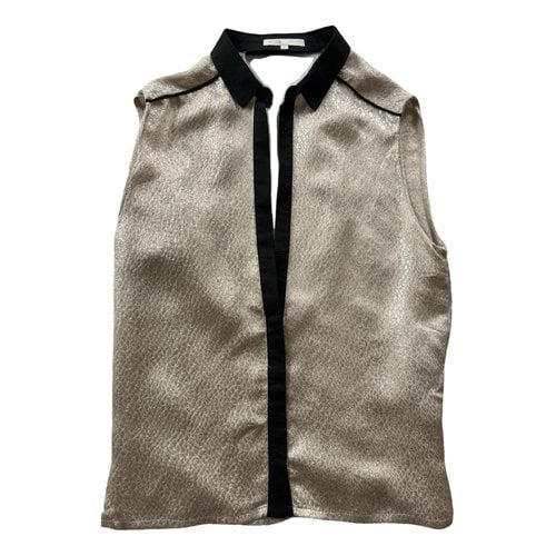 Pre-owned Maje Silk Shirt In Gold