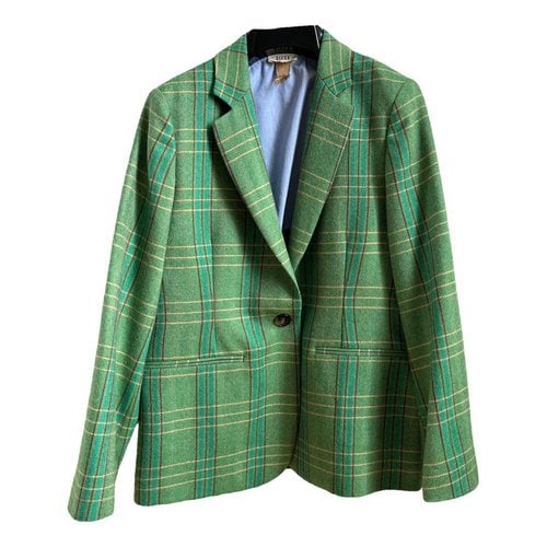 Pre-owned Diega Wool Suit Jacket In Green