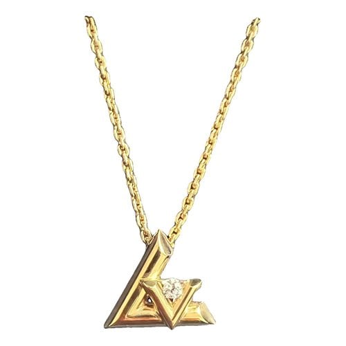 Pre-owned Louis Vuitton Lv Volt One Yellow Gold Necklace