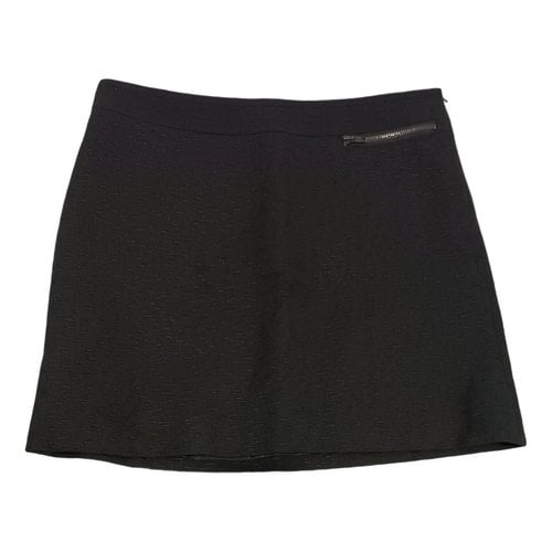 Pre-owned Moschino Wool Skirt In Black