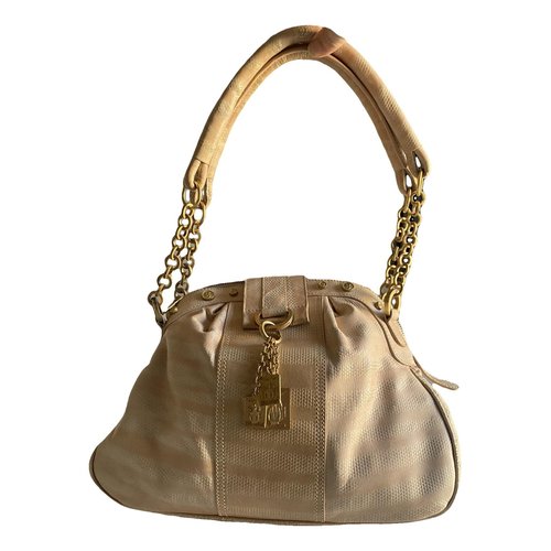 Pre-owned Galliano Leather Handbag In Beige