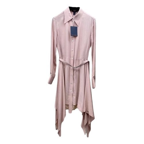 Pre-owned Louis Vuitton Silk Mid-length Dress In Pink
