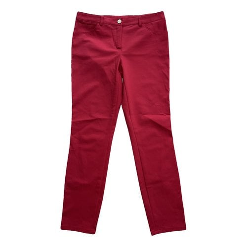 Pre-owned Escada Slim Jeans In Red