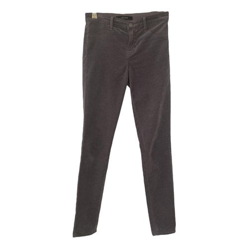 Pre-owned J Brand Straight Pants In Anthracite