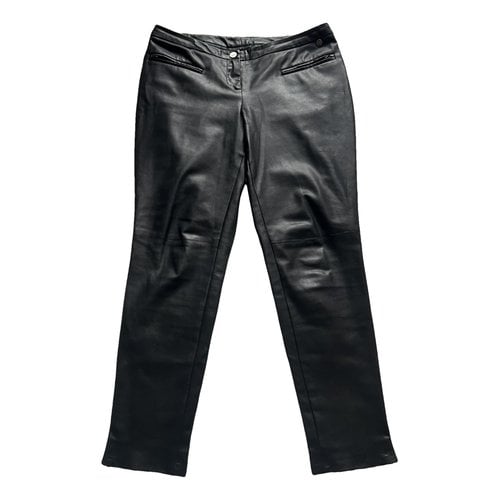 Pre-owned Liujo Straight Pants In Black
