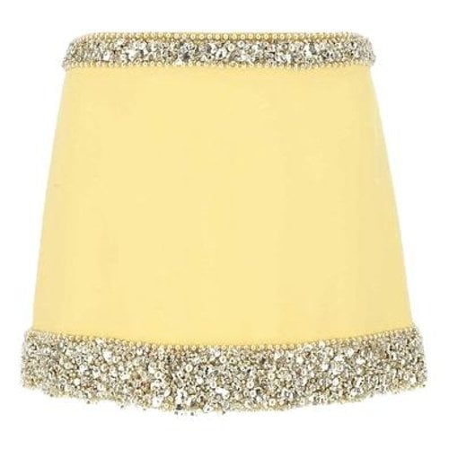 Pre-owned Miu Miu Mini Skirt In Yellow