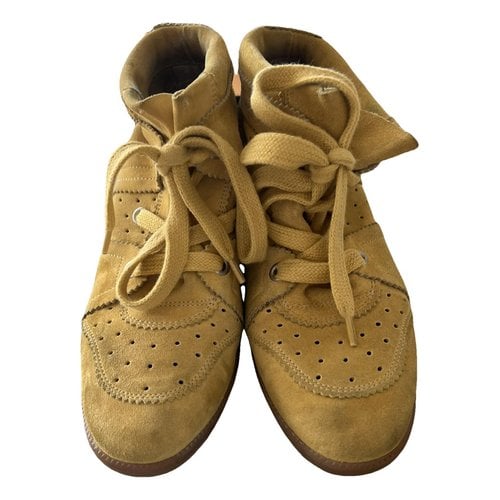 Pre-owned Isabel Marant Bobby Trainers In Yellow