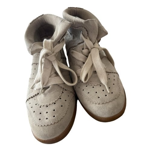 Pre-owned Isabel Marant Bobby Trainers In Beige