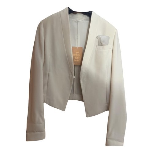 Pre-owned Brunello Cucinelli Silk Blazer In White