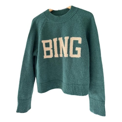 Pre-owned Anine Bing Wool Jumper In Green