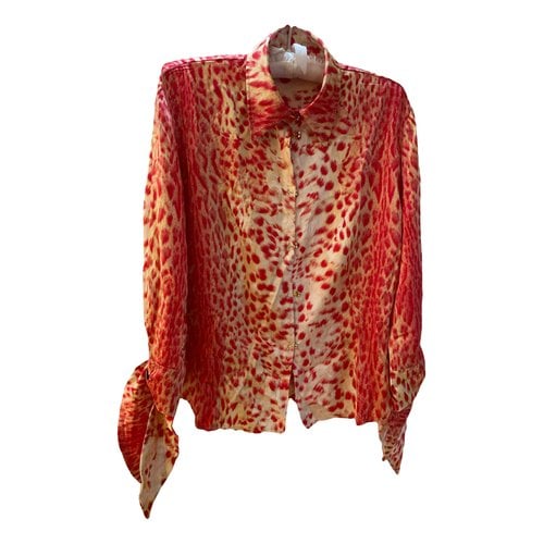 Pre-owned Roberto Cavalli Silk Shirt In Red