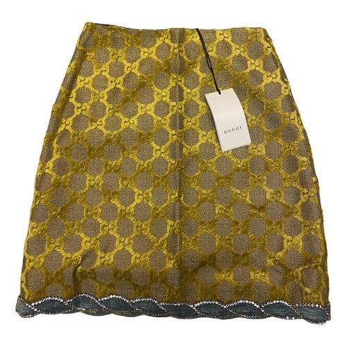 Pre-owned Gucci Velvet Mini Skirt In Multicolour
