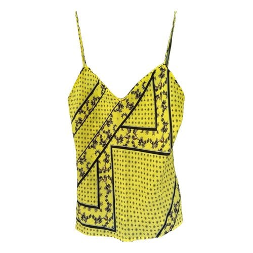 Pre-owned Ganni Silk Camisole In Yellow