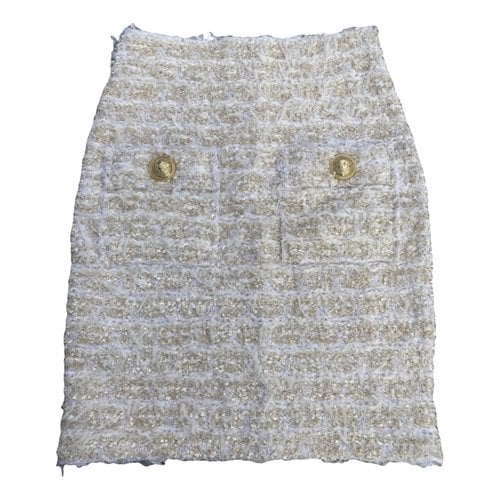 Pre-owned Balmain Tweed Mini Skirt In Other
